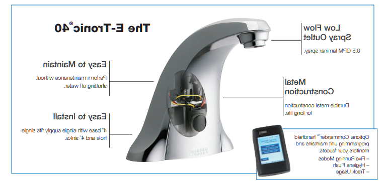 E-Tronic 40非接触式水龙头与芝加哥水龙头耐久性